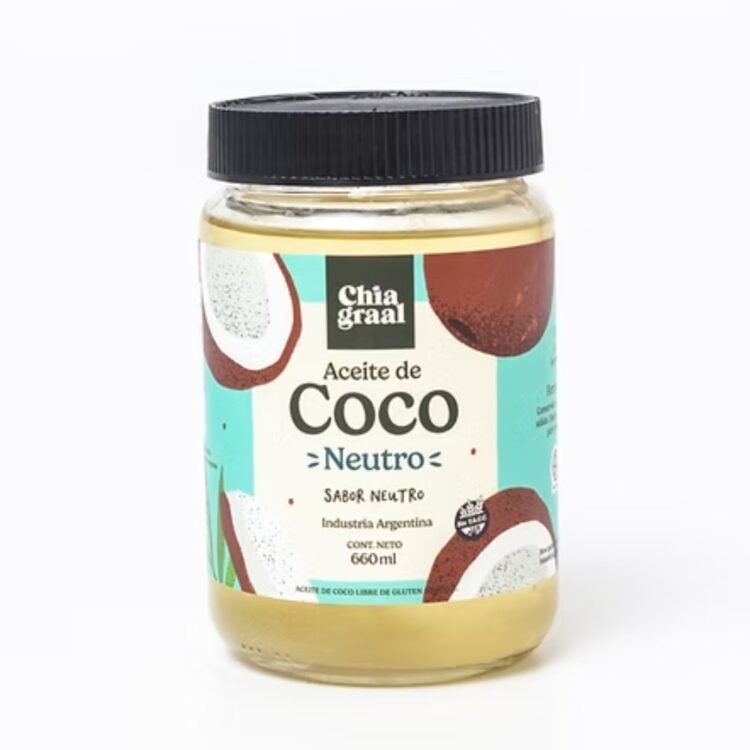 ACEITE DE COCO NEUTRO l CHIA GRAAL 660ml almacen florida Bs As